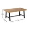 Merrick Lane Zuli Solid Acacia Wood Dining Table with Metal Legs for Indoor and Outdoor Use
